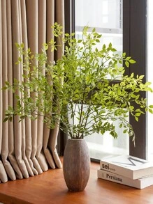 1PC 42.51Inch Artificial Nandina Domestica, Nandina Faux Branches For Vase, Artificial Plants For Shop Garden Office Home Decor, Artificial Plant Ficus Branch Fall Decor