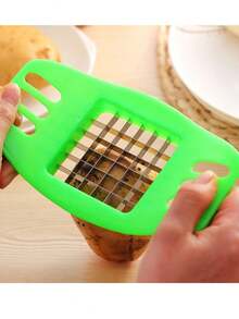 4件装土豆切刀，家用炸薯条切刀，炸薯条切片机，蔬菜水果切碎机多功能切割工具 - 彩色 - 查看 3