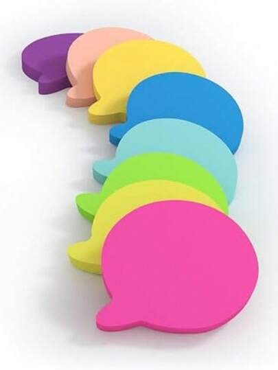 24/8/4 قطعة ملاحظات فقاعية 3 * 3 بوصة، ألوان زاهية جذابة، ملصقات لاصقة قوية، يمكن إزالتها بسهولة، قرطاسية، ملصقات