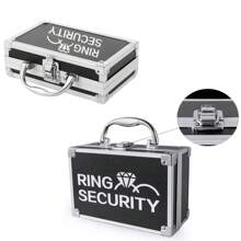 Estuche para anillos de compromiso y de boda, incluye broche, caja de herramientas multiusos de aleación de aluminio para guardar herramientas de jardinería interior y estuche portátil para joyas, manualidades, herramientas y almacenamiento de medicamentos