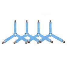4 piezas de sujetadores de sábana triangular para el hogar, clips ajustables de fijación de sábana elástica para sofá/cama, faja de fijación de manteles, hebillas de sábana antideslizantes y anti-carreras
