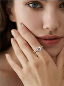 100% Genuine Moissanite Ring, D VVS1, Diamond Tester Approved, Adjustable Size, S925 Silver, GRA Certified, Women Wedding Band