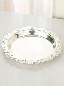 1pc Mini Jewelry Tray, Oval Vintage Decorative Tray, Jewelry Display Tray, Vintage Court Style Jewelry Storage Tray, Vintage Aristocratic Style Ornament Storage Tray, Perfect For Photography Accessories, Still Life Photography, Decorative Storage, Photo Background. Suitable For Bedroom, Living Room, Bathroom. Women's Storage, Suitable For Women's Back To School Gift.