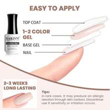 RARJSM Rubber Base Gel Nail Polish Pastel Pink Nude Skin Tone Rubber Base Gel For Nails Natural Nude Color French Manicure Brush On Extend Gel Builder Soak Off Curing Requires 15ml Salon Home DIY Use - Gray Pink - View 6