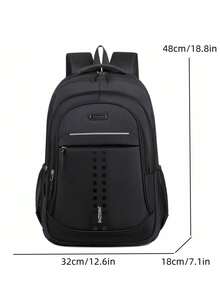 Fashionable Business Travel Multi Pocket Oxford Cloth Large Capacity Multifunctional Men's Functional Backpack Office Accessories - Black - View 5