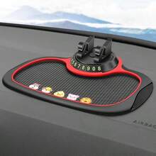 3pcs Multi-Function Car Anti-Slip Mat & 360° Rotatable Phone Holder, PVC Dashboard Car Mat & Phone Navigation Bracket - B-25 - View 8