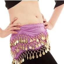 1 件金属硬币腰链，肚皮舞初学者腰巾，闪亮性感舞蹈练习臀部围巾，BLINGBLING，多功能，适合日常穿着，夜总会表演，街头风格，节日派对配饰夏季学校秋季，万圣节