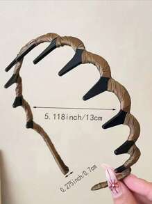 2 Pieces High Crown Wavy Headband, Anti Slip Hair Clip, Headband, Headband For Hair Accessories