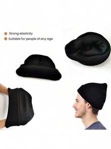 4pcs/Set Thief Outfit Including Canvas Bag, Gloves, Eye Mask, Hat, Costume For Burglar, Prisoner Role Play, Novelty Outfit, Unisex, Suitable For All Seasons Halloween - Multicolor - View 8