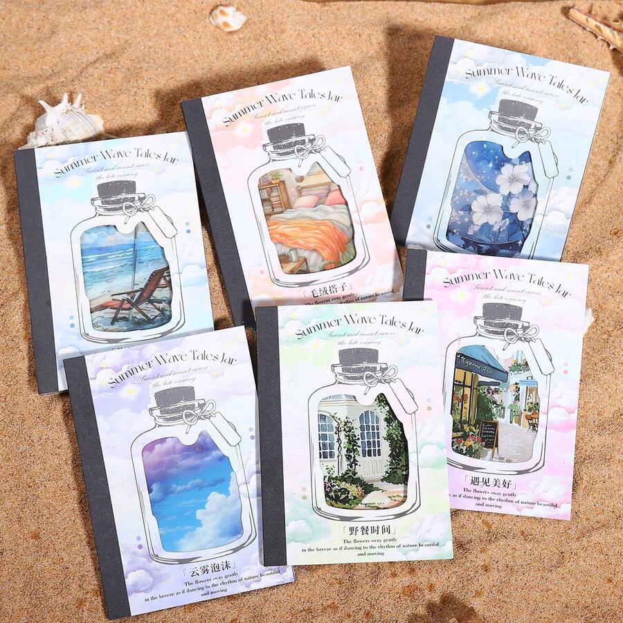 20 hojas/libro Pegatinas, pegatinas de estilo cómic exquisito, marcadores de libros DIY, suministros para scrapbooking, accesorios para cuadernos, marcos de fotos decorativos para cuadernos, fundas de teléfonos, tazas de agua, revistas de basura, cajas de papelería, pegatinas personalizadas, útiles escolares, de vuelta al cole - Multicolor - Ver 1