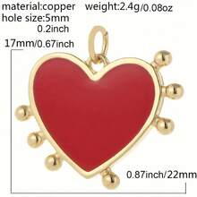 1pc Copper Micro-Inlaid Zirconia Devil Eye Dog Sun Shaped Pendant, DIY Bracelet Necklace Earrings Keychain Versatile Accessory - Multicolor - View 30