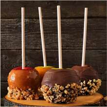 100pcs Bamboo Apple Skewers, 5mm & 5/7" (Approx 15/20cm) Bamboo Candy Apple Sticks, Candy Lollipop Sticks, Corn Dog Sticks, Barbecue Skewers - Bamboo - View 6