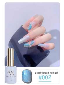 MIANEL 12ML 2026新款日式冬季美甲珍珠贝壳线胶指甲油，珍珠贝壳质地，带有细闪和珠光效果，白色指甲光疗指甲油凝胶，秋季美甲冬季美甲新年美甲可卸LED UV美甲设计，适用于美甲沙龙和DIY使用 - 彩色 - 查看 13