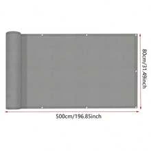 灰色不透明隐私屏风，防紫外线罩，适用于公寓阳台栏杆、户外露台、平台、门廊 - 彩色 - 查看 22