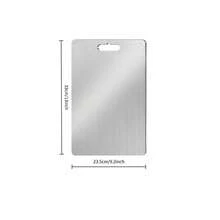 1 st mögelskyddande skärbräda i rostfritt stål, vändbar skärbräda för kök - Silver - Visa 9