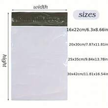 100个PE（聚乙烯）密封包装袋，全新，防水，自粘，适用于快递物流、运输和邮寄、学校用品、返校