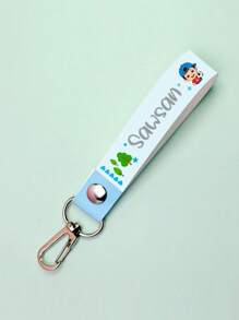1PC Personalized Name Badge Lanyard, Name Tags ID Tags Backpack Name Tag Daycare Name Label Hooks For Backpacks Water Bottle,Warm Ambience, Autumn Home Refresh, Xmas Decoration