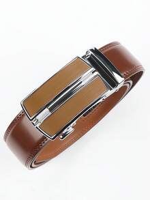 1/2 chiếc thắt lưng da thật có khóa cài cho nam - Khóa tự động có thể điều chỉnh, phong cách công sở thường ngày đa năng, Khóa hợp kim bền, tấm da chất lượng cao, dễ đeo và phù hợp với mọi dịp - DP68 69 - Xem 12