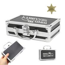 Estuche para anillos de compromiso y de boda, incluye broche, caja de herramientas multiusos de aleación de aluminio para guardar herramientas de jardinería interior y estuche portátil para joyas, manualidades, herramientas y almacenamiento de medicamentos