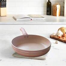 6.5-Inch Pink Aluminum Non-Stick Lightweight Frying Pan With Silicone Handle, Suitable For Gas Stoves, Eggs & Steaks - Multicolor - View 11