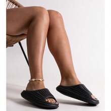 Black Miniya Ruched Mules - Black - View 4
