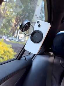 1pc Vacuum Suction Cup Magnetic Multi-Function Car Dashboard Phone Mount Holder, Foldable Navigation Bracket Compatible With IPhone, Android Phone, Gift For Birthday, Family, Friends Car Accessories, Car Phone Holder - Multicolor - View 3