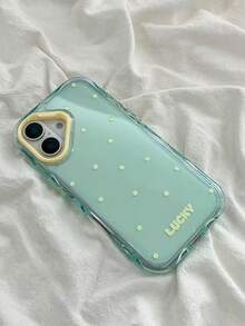 1 Ốp lưng điện thoại họa tiết chấm bi xanh lá cây tối giản 16 Pro Max, Ốp bảo vệ bằng silicon tương thích với Apple 15, 16 Pro, 14 Series Chống nước, Chống sốc, Chống rơi, Chống trầy xước - màu xanh lá - Xem 4