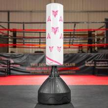 6ft Freestanding Punch Bag Durable Microfibre Leather With Numbered Targets For Boxing Kickboxing MMA Training - Pink&White - View 3
