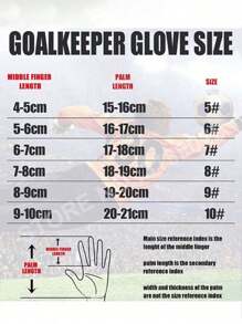 1 Pair Football Goalkeeper Gloves, Anti-Slip Breathable Soft Training Gloves With Finger Protection