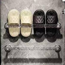 1/2pcs Wall-Mounted Bathroom Slipper Rack,Drying Mounted Shoe Holder,No Drilling Required,Very Suitable For Slippers, Towels And Home Decorations
