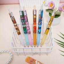 1支圆珠笔，黑色签名水性笔，学习办公，学校学生学习文具笔 - 彩色 - 查看 6