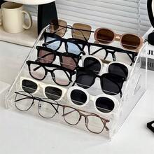 1pc Transparent Acrylic Fashion Eyewear Storage Ladder Rack, Transparent Eyewear Storage Display Box Eyewear Collection Box Stand, Accessory Stand | Eyewear Display Solution | Clear Crystal Rack | Transparent Design - Nhiều màu - Xem 9