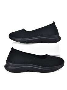 Mocassini piani, traspiranti, con punta tonda e senza lacci da donna, con decorazione in pizzo, leggera e comoda suola morbida, scarpe sportive casual basse per primavera/estate