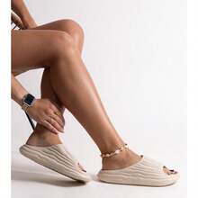 Beige Miniya gerüschte Flip-Flops - Beige - Übersicht 3