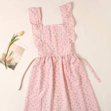 Sweet Princess Plaid Bubble Cotton Fabric Household Kitchen New Strap