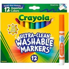 Broad Line Markers (12 Count), Washable Markers Kids, Assorted, Back To School Essentials, Teacher Classrooms Must Have, School Supplies, 3+