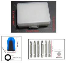 6 Chrome Vanadium Steel Screwdriver Heads, Sandblasted To Prevent Rusting; Paired With A Magnetizer, It Can Increase The Magnetic Force Of The Batch Head And Eliminate It. The Product Needs To Be Used With A Screwdriver Handle With A 1/4-Inch Hexagonal Socket