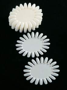 20/10/5/3pcs,Flat False Nail Tips, Acrylic Nail Tips, False Fake Nail Tips Display Chart ,Nail Supplies,Clear Round Nail Art Practice Wheel Polish, For DIY Manicure Nail Salon (Beige,Transparent) - Multicolor - View 8