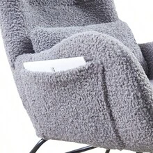 Rocking Chair Nursery, Modern Rocking Chair With High Backrest-401 - Multicolor - View 4