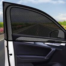Car Window Shades, 2 Packs Breathable Mesh Side Car Window Sun Shades, Stretch Car Window Screens For Baby/Camping Heat Block UV Protection, Back Window Covers For Car, Truck, SUV, Van
