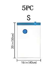 20/10/5件套便携式旅行收纳袋，大容量压缩袋，可重复使用真空袋，可折叠收纳袋，印花行李袋，防尘、防潮、防蛀，节省衣物、毛毯、床上用品空间，适用于衣柜、浴室、户外装备、返校、旅行必需品 - 彩色 - 查看 19