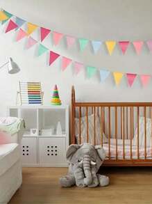 Set di 12/15 bandiere di tessuto multicolore, bandiere appese multifunzionali per decorare casa ed eventi, perfette per matrimoni, compleanni, Pasqua, Natale, Ognissanti, Ringraziamento, Capodanno, giardino, ritorno a scuola, laurea. Decorazioni pasquali, colori misti con corda di iuta, decorazioni a bandiera in fasce pastello