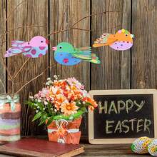 15pcs Unfinished Wooden Bird Shaped Decorative Ornaments - Vibrant Colors, Painting And Hanging Craft, Ideal For Holiday Gifts, Weddings, Birthdays And Party Decorations | Lively Bird Designs | Wooden Material, Bird Decor