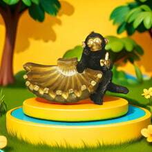 Creative & Interesting Banana Monkey Ornament, Luxury Office/Home Decor, Resin Crafts For Entryway, Key Holder