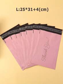 20/50/100PCS Exquisite Pink 'Thank You' Gift Bag, Self-Adhesive Waterproof Sealing Design, Courier Bag New Material Thickening Punching Bag, Pink Packaging Bag Self-Adhesive Bag, Waterproof Bag Courier Bag, Thickening Logistics Courier Packaging Bag, Mailing Bag, Suitable For Party Gift Packaging,Birthday,Bride,Wedding