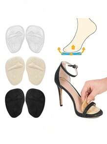 1 Pair Silicone Forefoot Pad Insert Metatarsal Pads For Women High Heels Sandals Non-Slip Ball Of Foot Cushions Pads For Feet Thoughtful Gift For Mom Who Loves Heels
