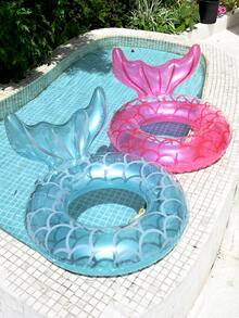 1 件充气游泳圈成人漂浮装置游泳池漂浮水上吊床多功能水上躺椅，粉色/绿色美人鱼尾巴游泳圈，游泳池，游泳池配件，泳池浮圈，游泳池，泳池充气，泳池派对 - 彩色 - 查看 4