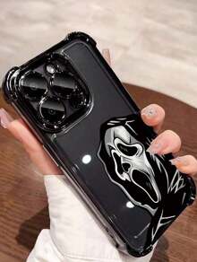 1 Pc Metallic Devil/Skull Shockproof TPU Protective Phone Case Compatible With Iphone 16, 11, 15 Pro Max, 14 Pro Max, Galaxy S25 Ultra, S24, A15, A55, A36, POCO X5, 13C, Hot30i
