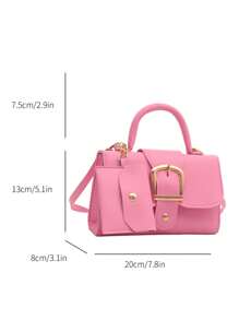 مجموعة من 2 حقيبة بمقبض علوي باللون الوردي، حقيبة كتف من جلد البولي يوريثان، حقيبة يد أنيقة للنساء مع محفظة نقود