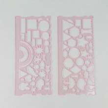7pcs Multifunction Ruler Set, Geometry Drawing Hollow Scale Drafting Stencils For Students